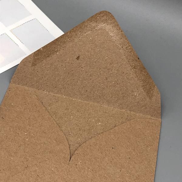 Umschlag quadratisch Kraftpapier braun Grußkarten Klappe nassklebend